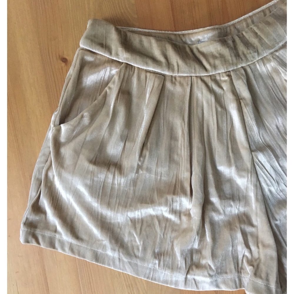 Golden Velvet Shorts